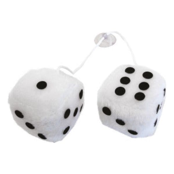 Carpoint Fuzzy Dice - White