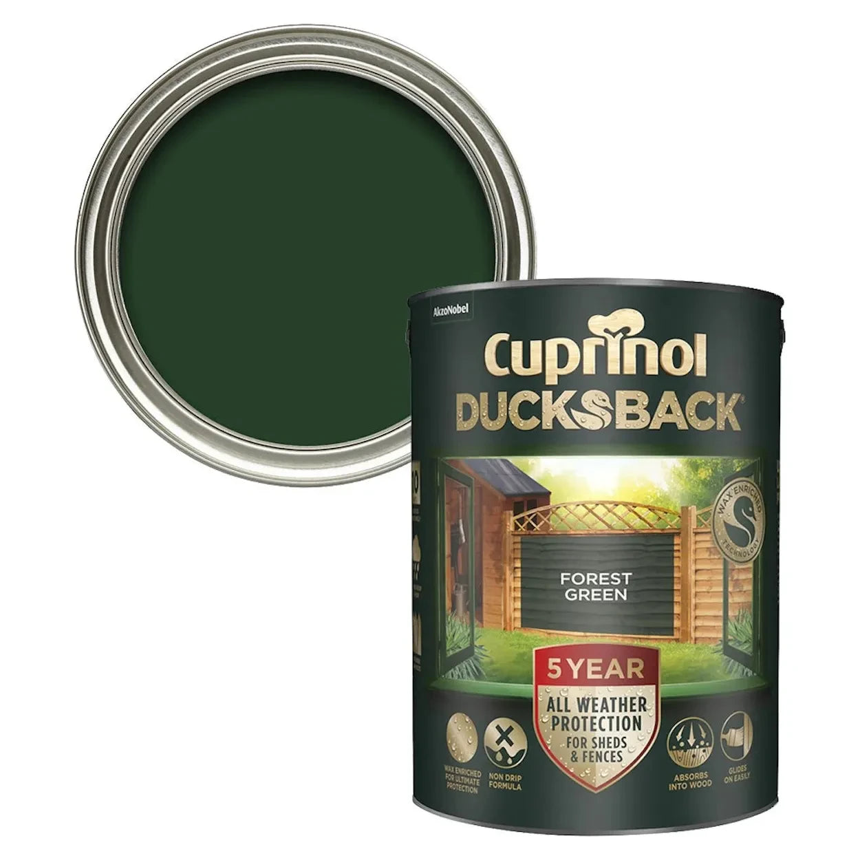 Cuprinol Ducksback | Forest Green - 5 Litre