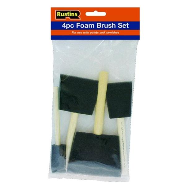 Rustins Foam Brushes (4 Pack)