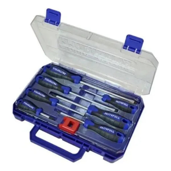 Faithfull Soft Grip Screwdriver Set - 8 Piece