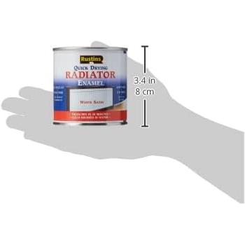 Rustins Quick Dry Radiator Paint - Enamel - White Datin | 250ml