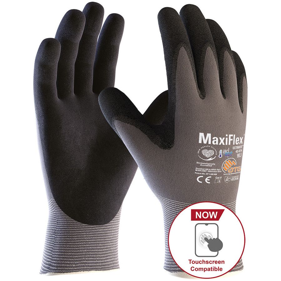 ATG Maxiflex Gloves - Palm Coated