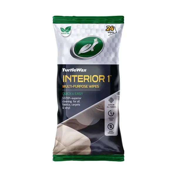 Turtlewax Interior 1 Multi - Purpose Wipes Pack of 24