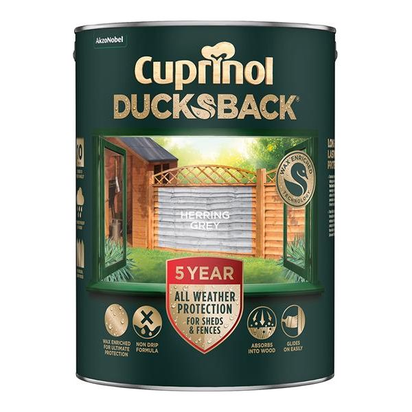 Cuprinol Ducksback | Herring Grey - 5 Litre