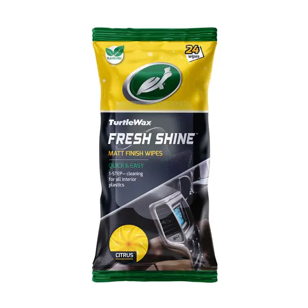 Turtlewax Fresh Shine Matt Finish Wipes Pack of 24