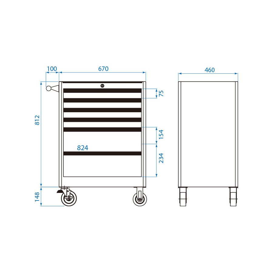 King Tony 87434-7U Tool Cabinet - 7 Drawer