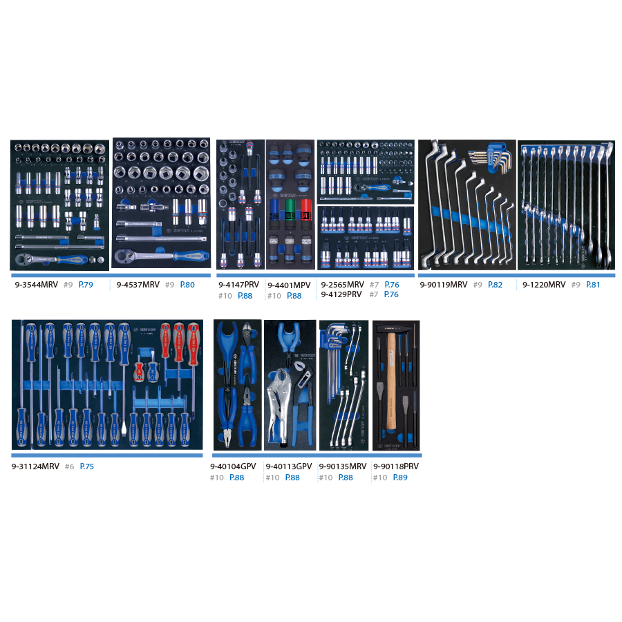 King Tony 934-010MRVD Tool Trolley Cart Set - 286pc