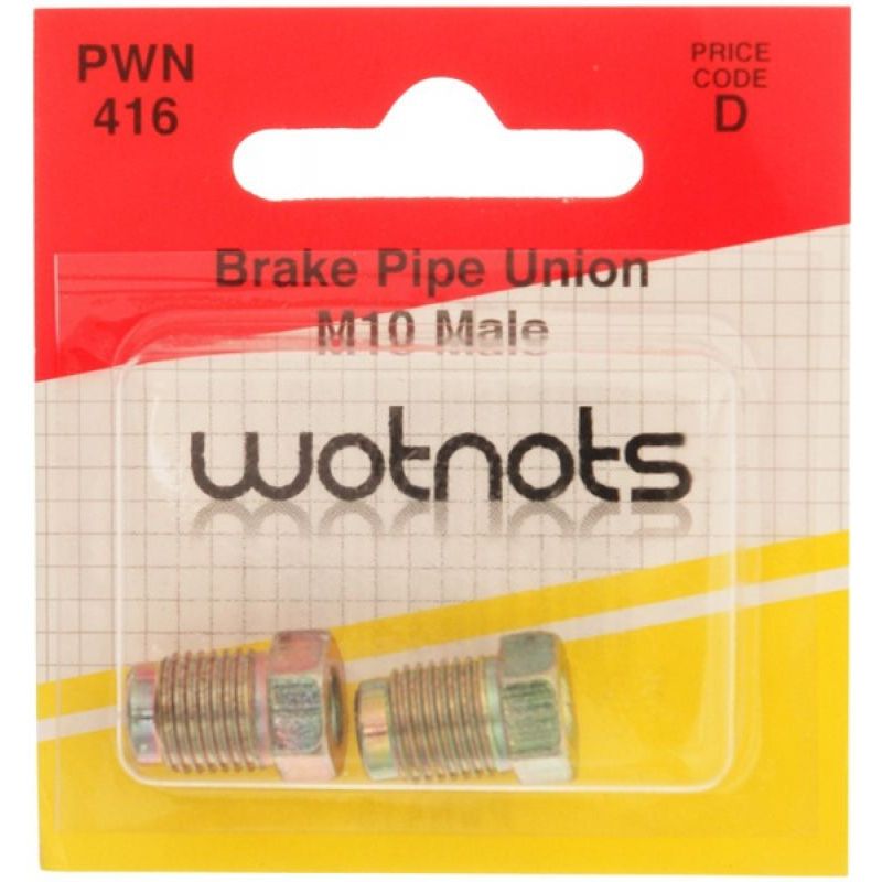 Wot-Nots Brake Pipe Unions Male - M10 X 1