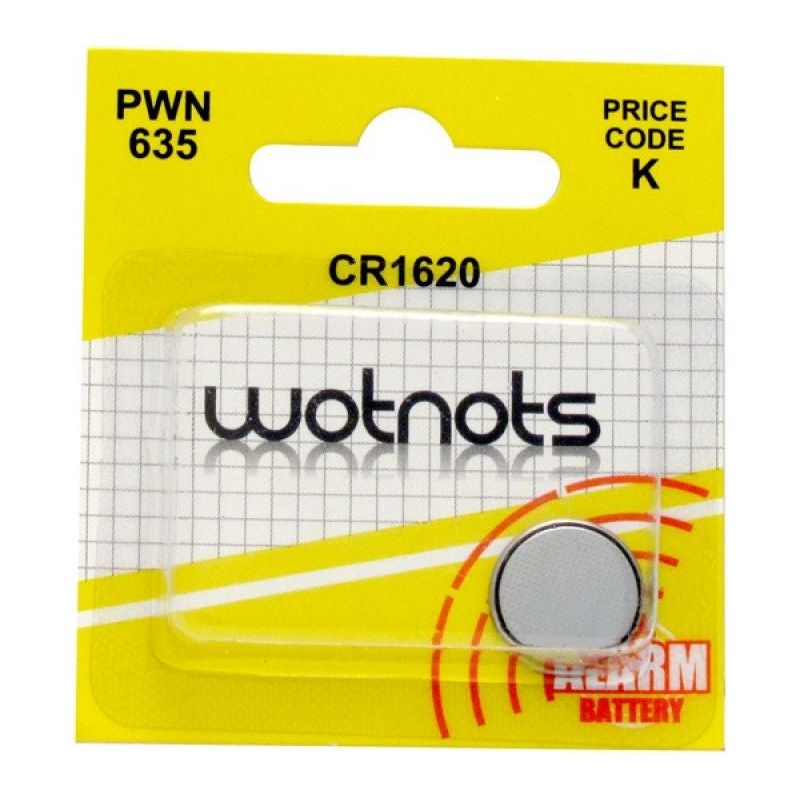 Wot-Nots Car Alarm Coin Cell Battery CR1620 - Lithium 3V