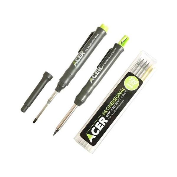 Tracer AMK3 Deep Hole Construction Pen and Permanent Marker Set