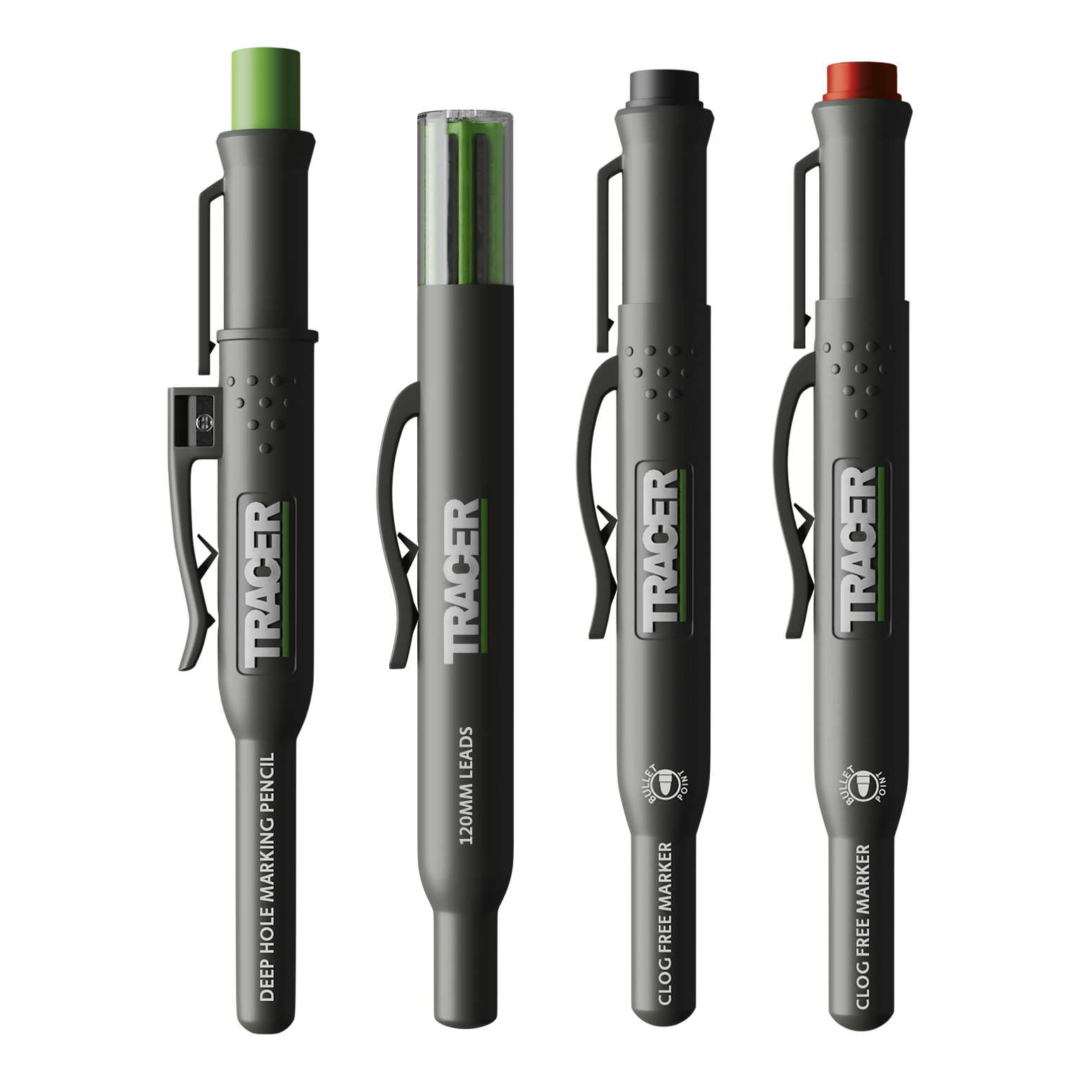 Tracer AMK 4 Marking Kit - Deep Hole Pencil, ALH1 Spare Pencils and 2 Markers With Holsters