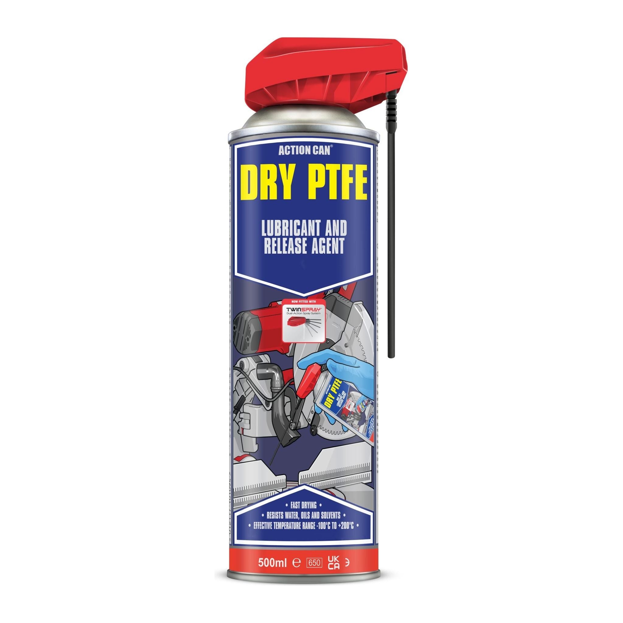 Action Can Dry PTFE Lubricant and Release Agent - 500ml