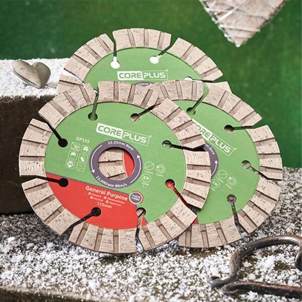 CorePlus Hybrid 115mm Turbo Diamond Blade Triple Pack