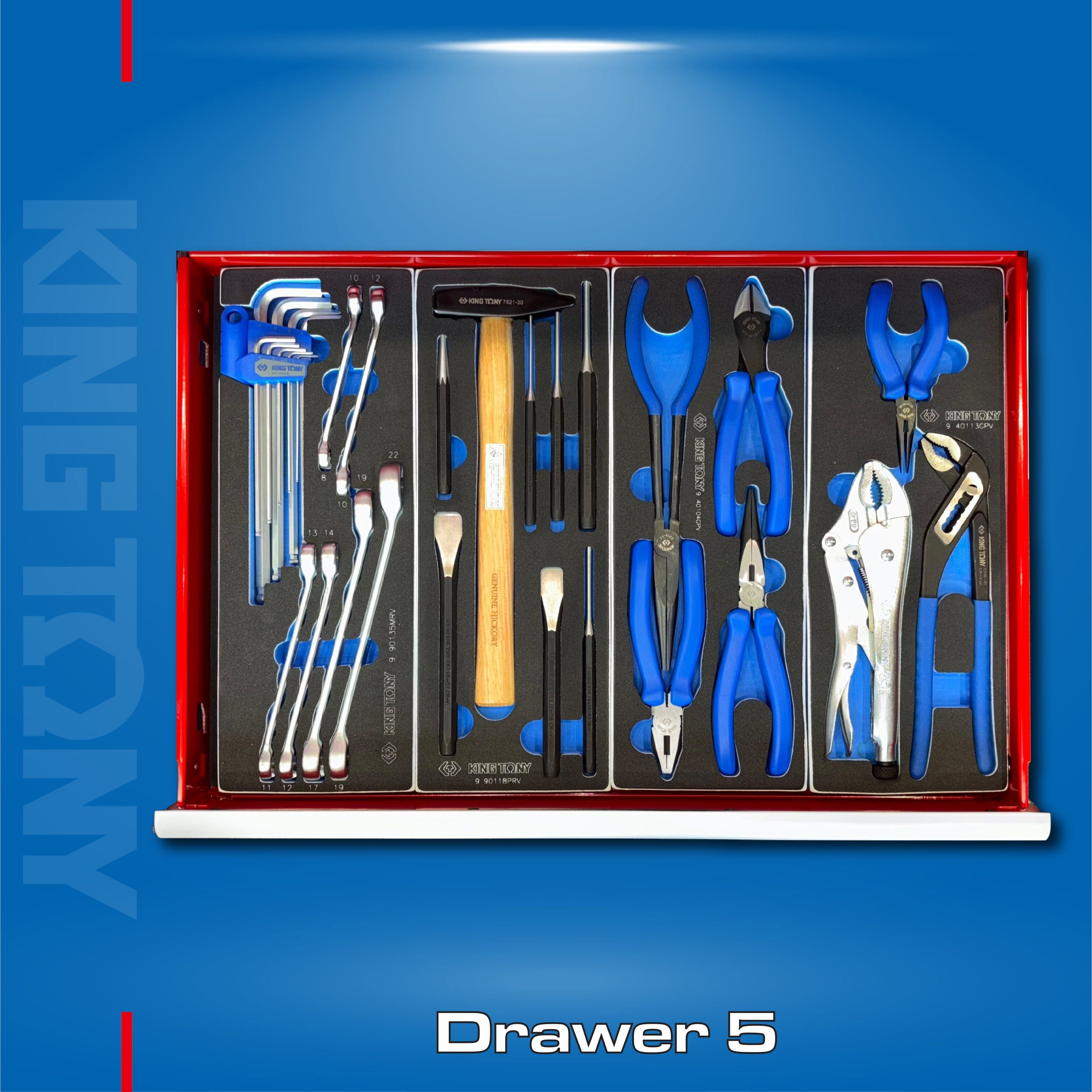 King Tony Mechanics 7 Drawer Tool Trolley Kit