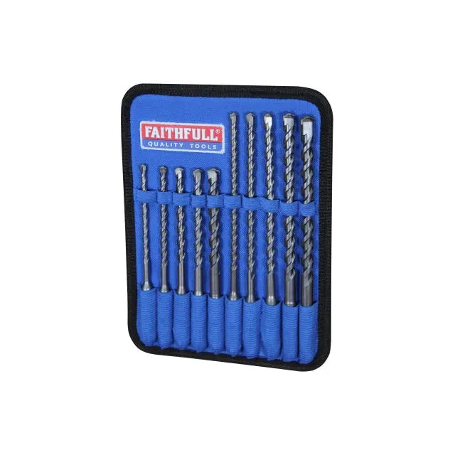 Faithfull 10 Piece SDS Masonry Drill Bit  Set