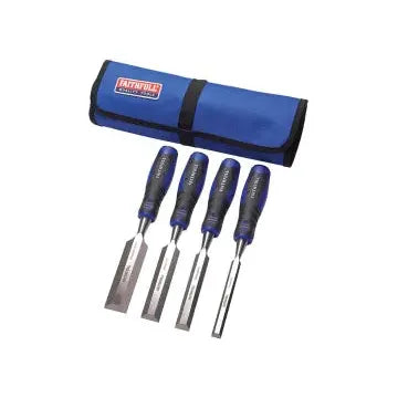 Faithfull Soft Grip Chisel Set in Roll - 4 Piece