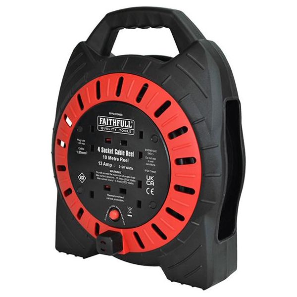 Faithfull Cable Reel - 10m