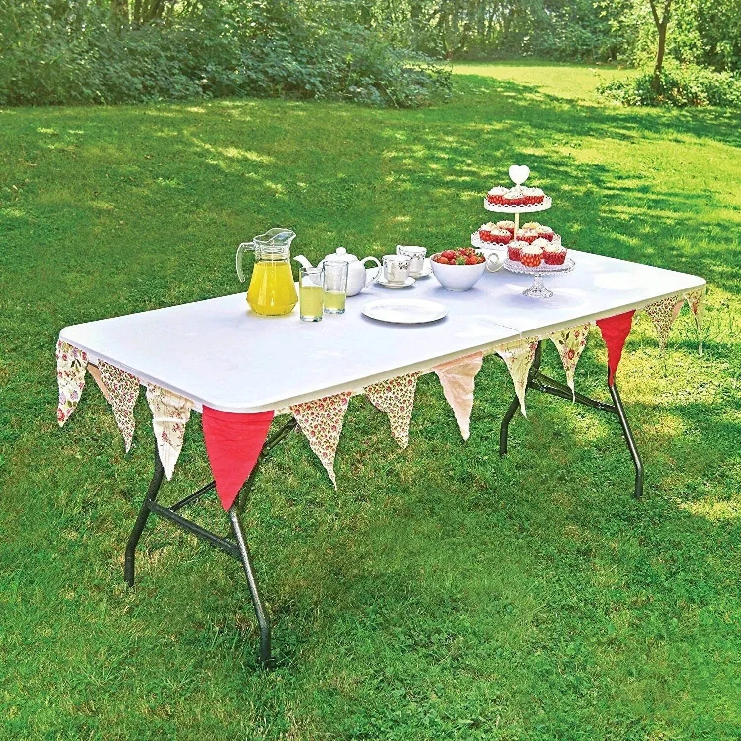 Garden Collection White Party Folding Table