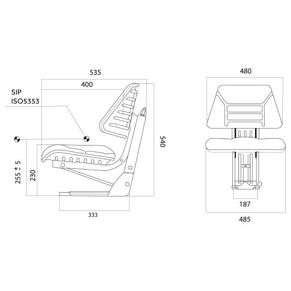 Genfitt Tractor Seat Adjustable