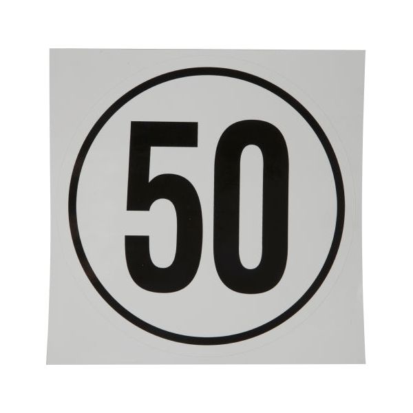 Genfitt Vehicle Speed Sticker - 50km