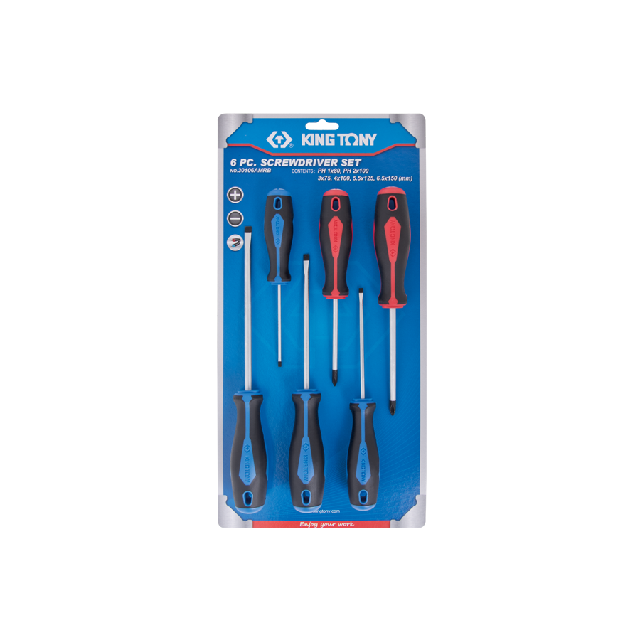 King Tony 30106AMRB Screwdriver Set - 6pc