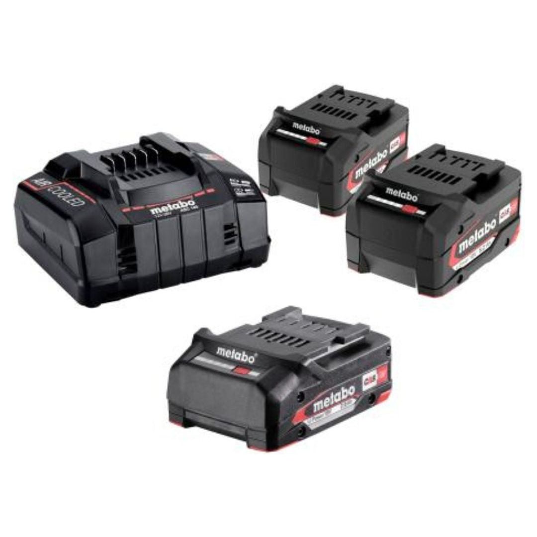 Metabo Basic Set 3 x 18 V 5.2Ah Li-Ion ASC 55 charger