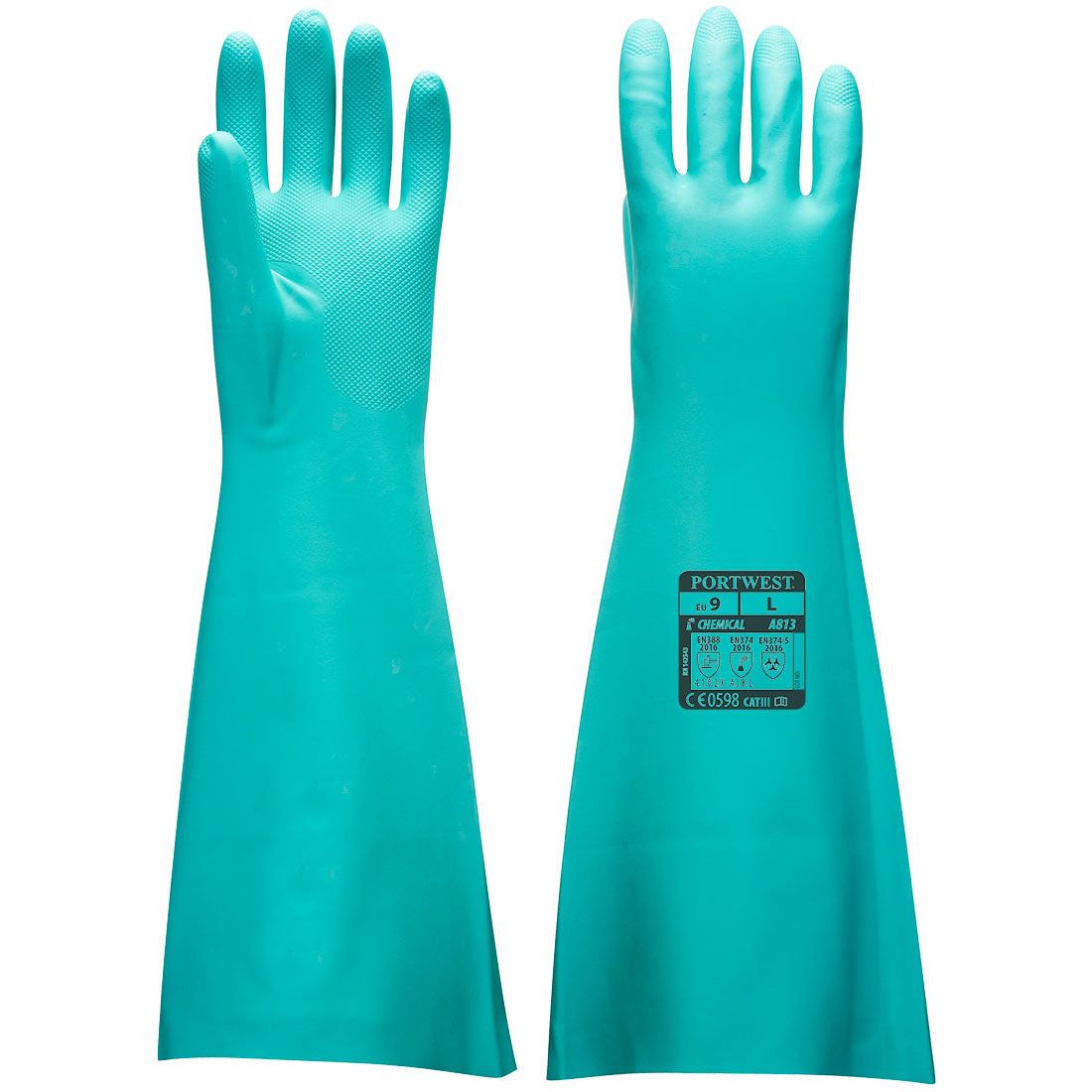 Portwest A813 Nitrile Gauntlet - Green