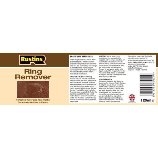 Rustins Ring Remover 125ML