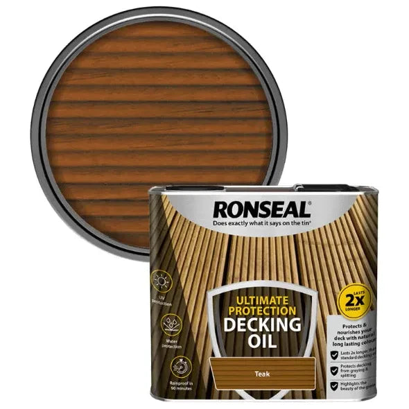 Ronseal Ultimate Protection Decking Oil Teak - 5 Litres