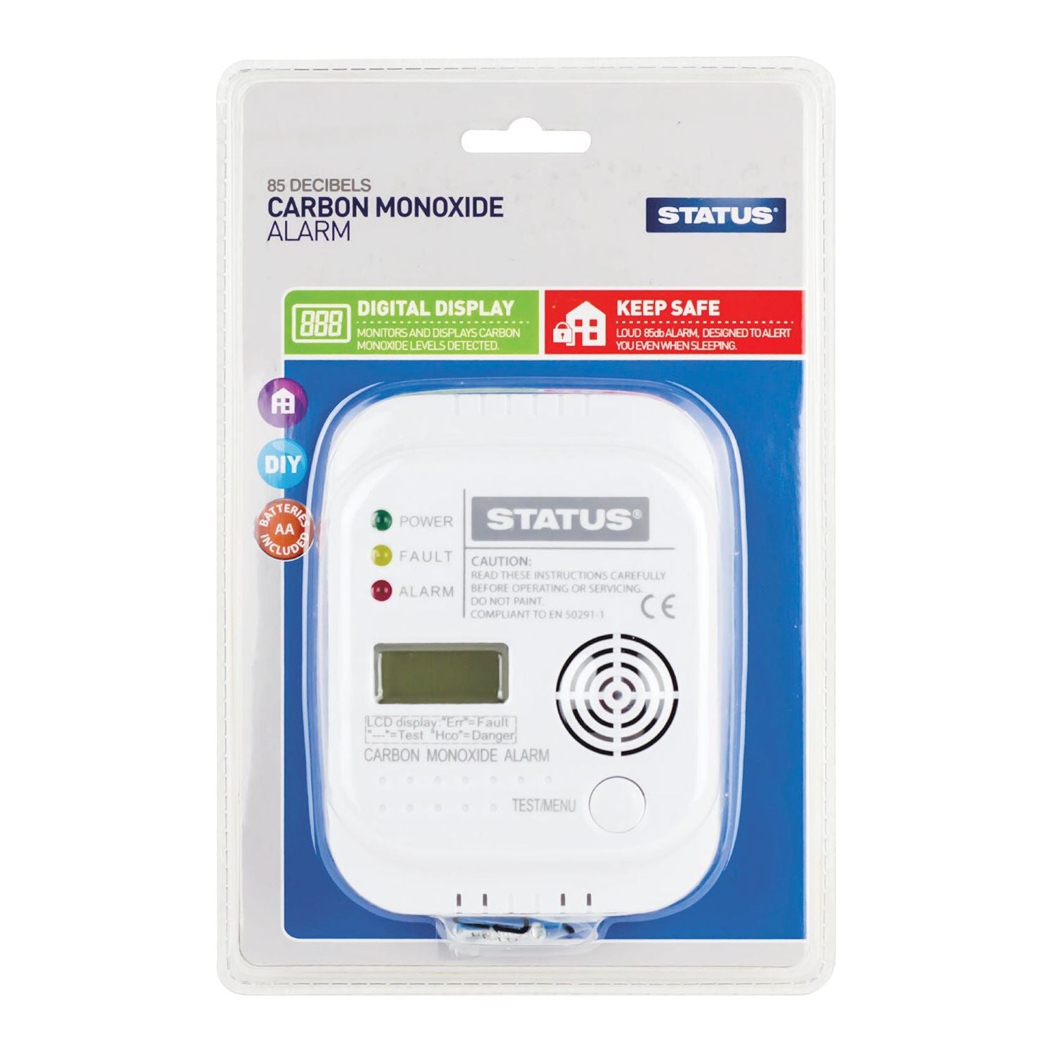 Status Carbon Monoxide Digital Alarm