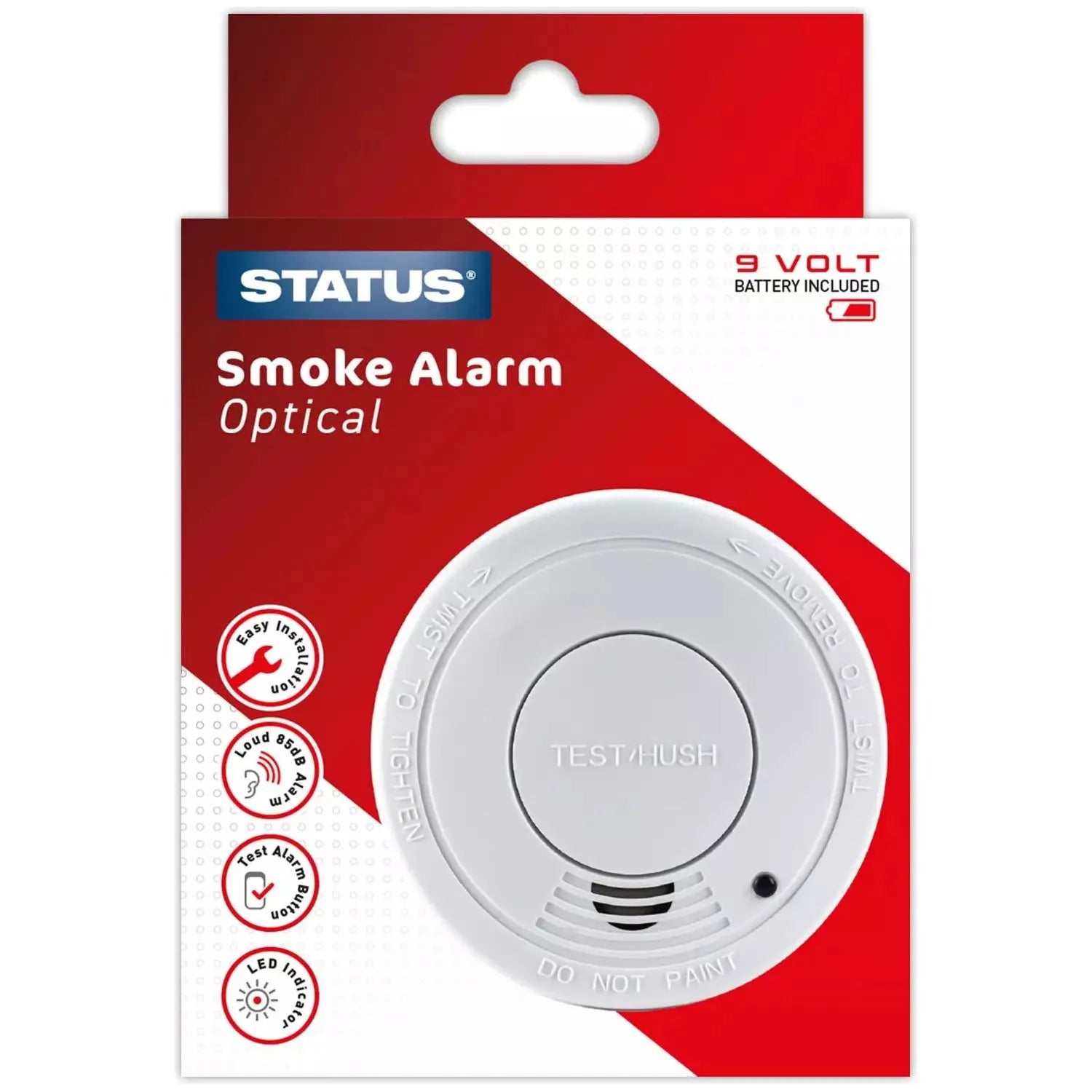 Status Photoelectric Smoke Alarm - White