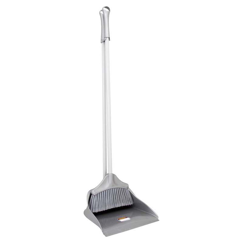 Varian Long Handle Dustpan Set Metallic