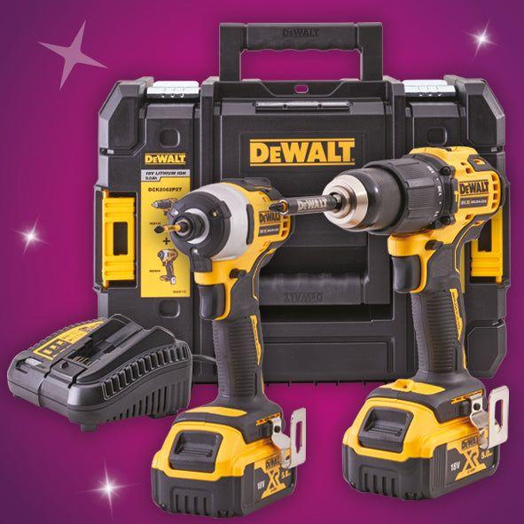 DeWALT 18V Combi & Impact Drill Twin Pack