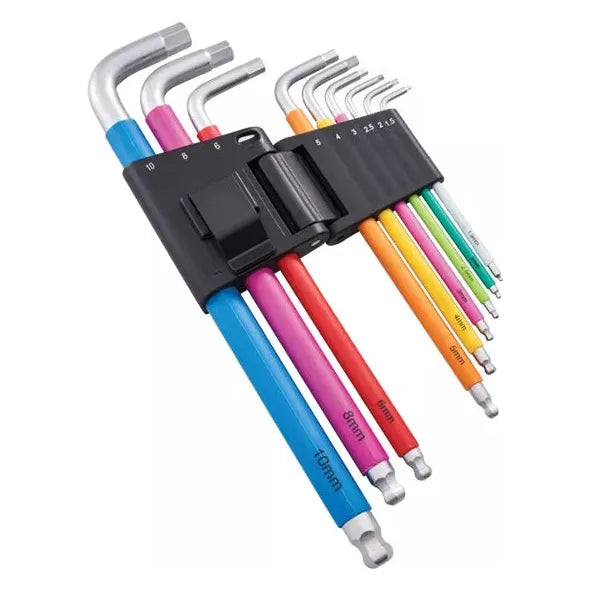 Faithfull 9 Piece Colour Coded Hex Key Set