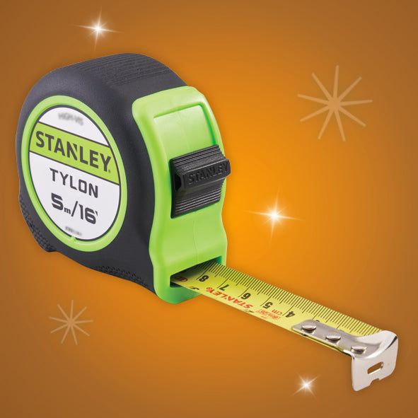 Stanley 5m 16ft Hi-Vis Tylon Tape