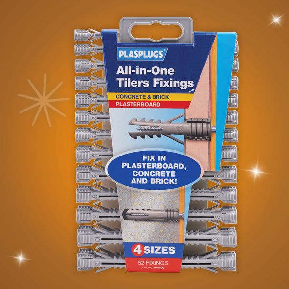 Plasplugs All-in-One Plasterboard Fixings - Pack of 52