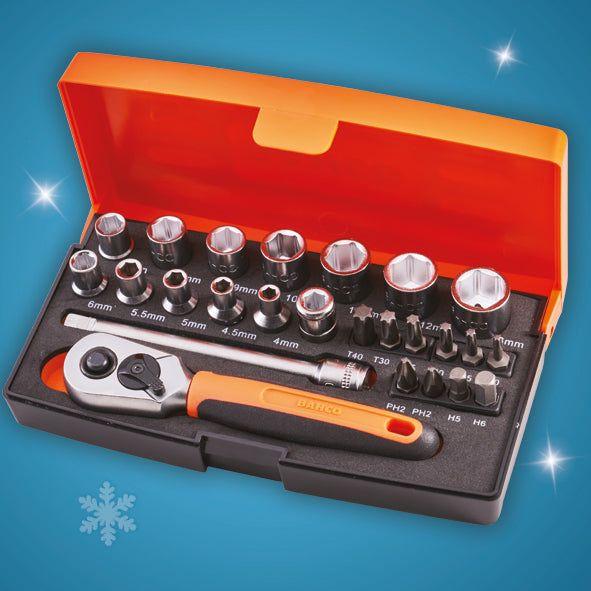 Bahco 1/4in Drive Socket Set - 25 Piece