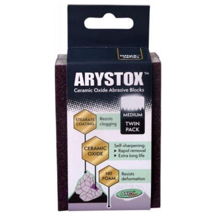 Axus Decor Onyx Series - Arystox Ceramic Oxide Abrasive Sanding Blocks - Twin Pack