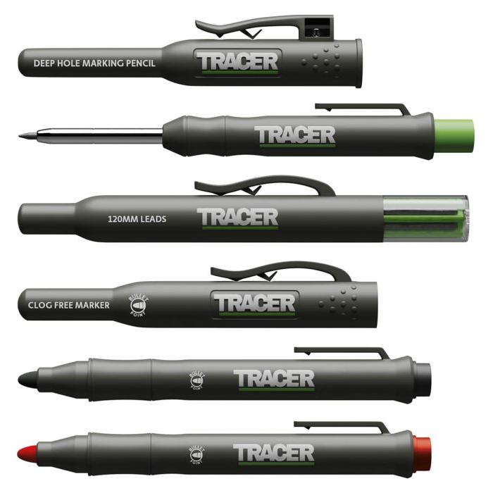 Tracer AMK 4 Marking Kit - Deep Hole Pencil, ALH1 Spare Pencils and 2 Markers With Holsters