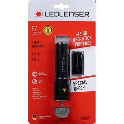 Ledlenser P7 USB Torch Black