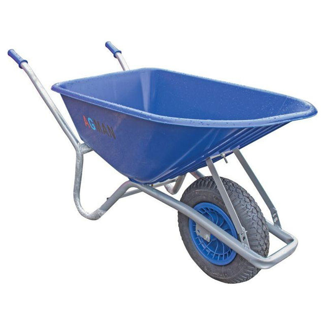 Buildworx 100L PVC Wheelbarrow - Blue