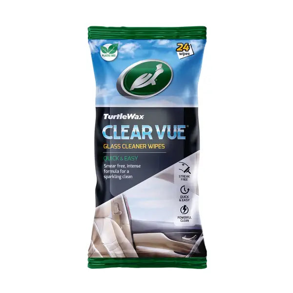 Turtlewax Clear Vue Glass Wipes Pk24