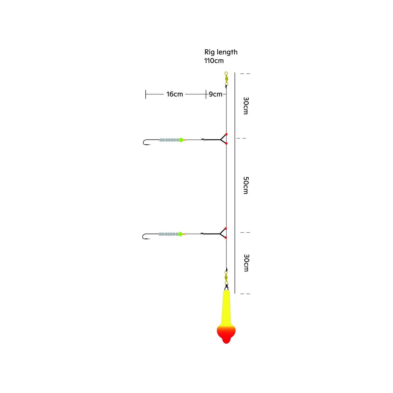 Kinetic Sabiki Pro Red Target