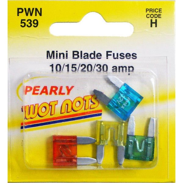 Wot-Nots Assorted Mini Fuses 10,15,20 & 30amp