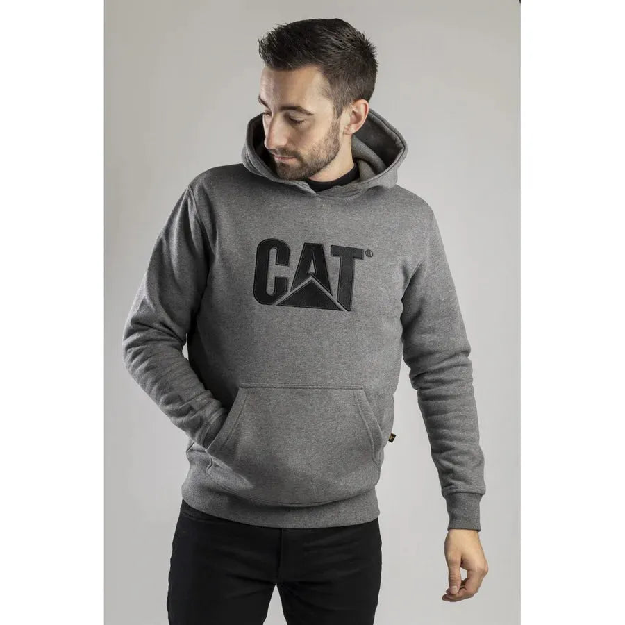 Caterpillar Trademark Hooded Sweatshirt - Heather Grey