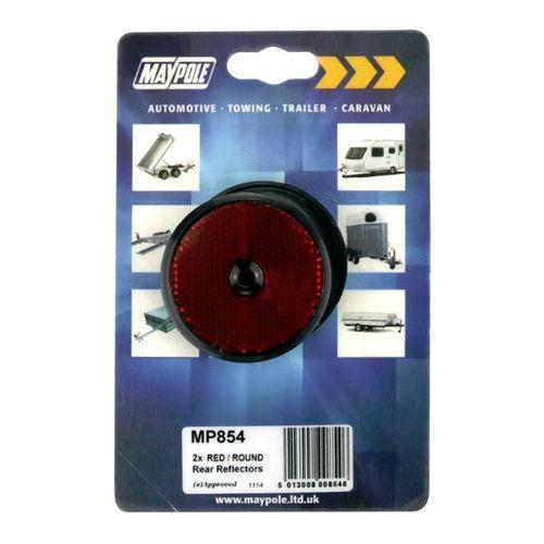 Maypole 2 X Radex Round Reflector Red Pk2