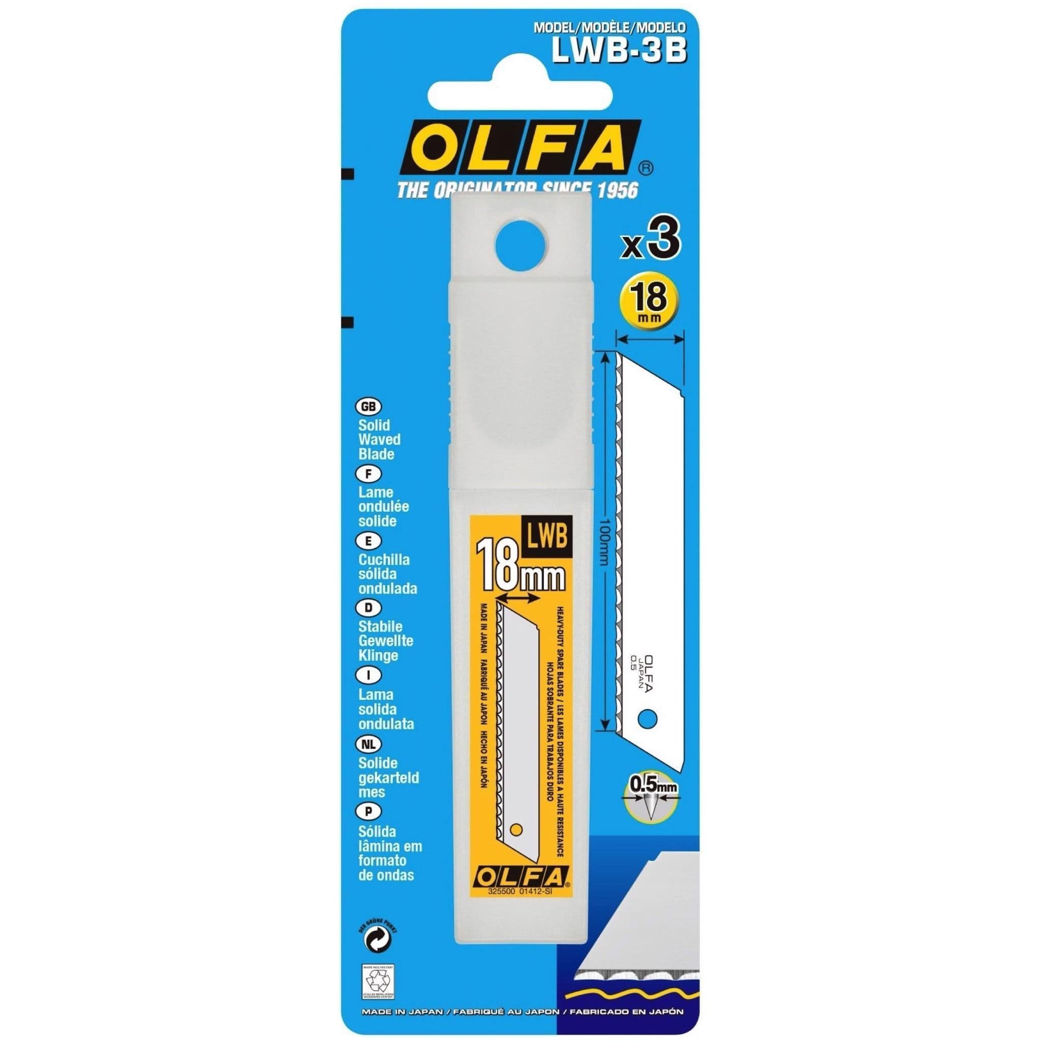 Olfa Wavy Blade 18mm - Packof 3