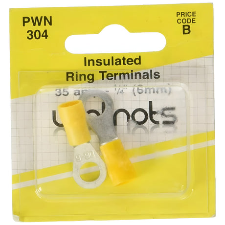 Wot-Nots Wiring Connectors 1/4in - Yellow Ring