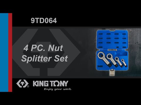 King Tony 9TD064 Nut Splitter Set - 4pc