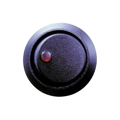 Wot-Nots Illuminated Red Spot - Switch  On - Off Mini Round 